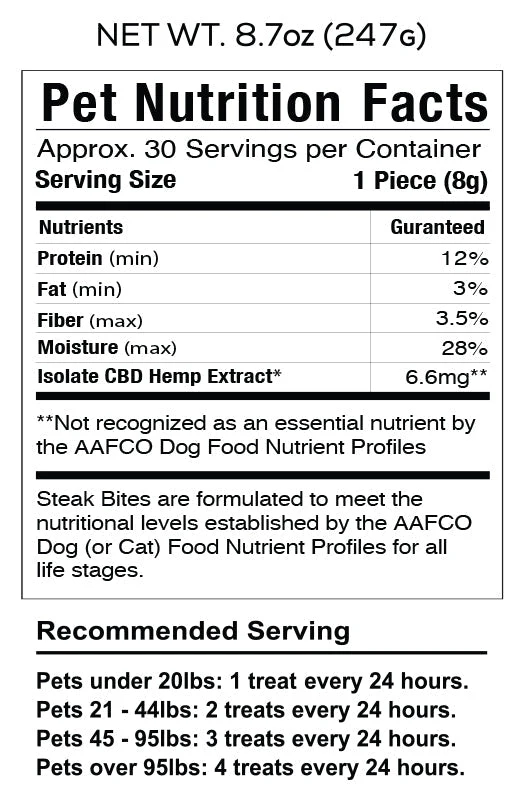 Cookies - CBD Pet Treat 16oz 200mg - Soft Chew - Steak - Image 3