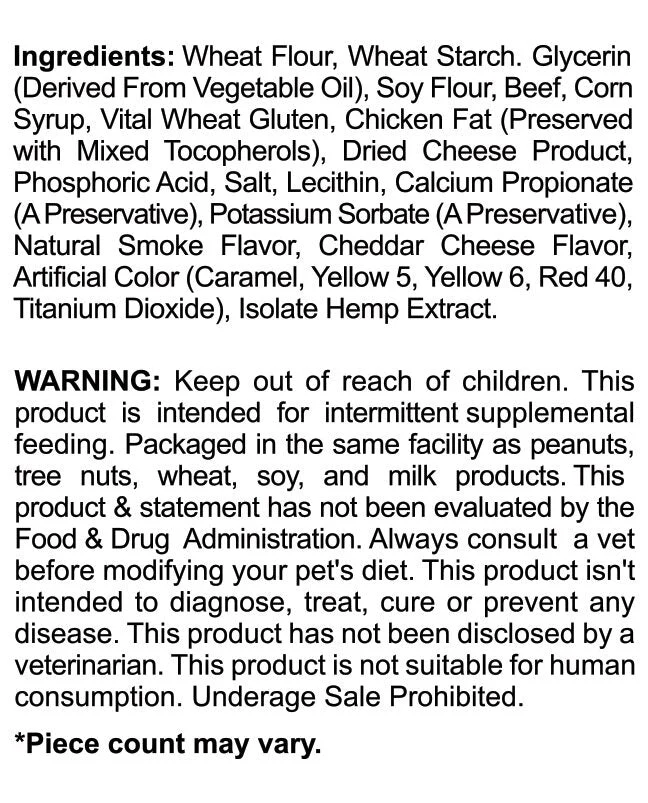 Cookies - CBD Pet Treat 16oz 400mg - Soft Chew - Bacon Bites - Image 3