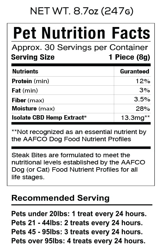 Cookies - CBD Pet Treat 16oz 400mg - Soft Chew - Steak - Image 3