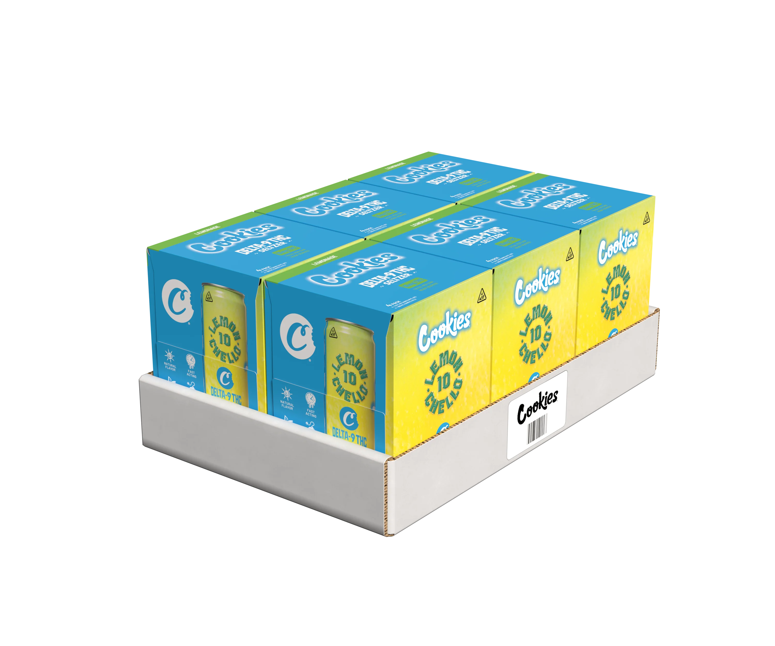 Cookies - Delta 9/THC Seltzer Can 10mg - Lemonchello - 4 Pack - Image 3