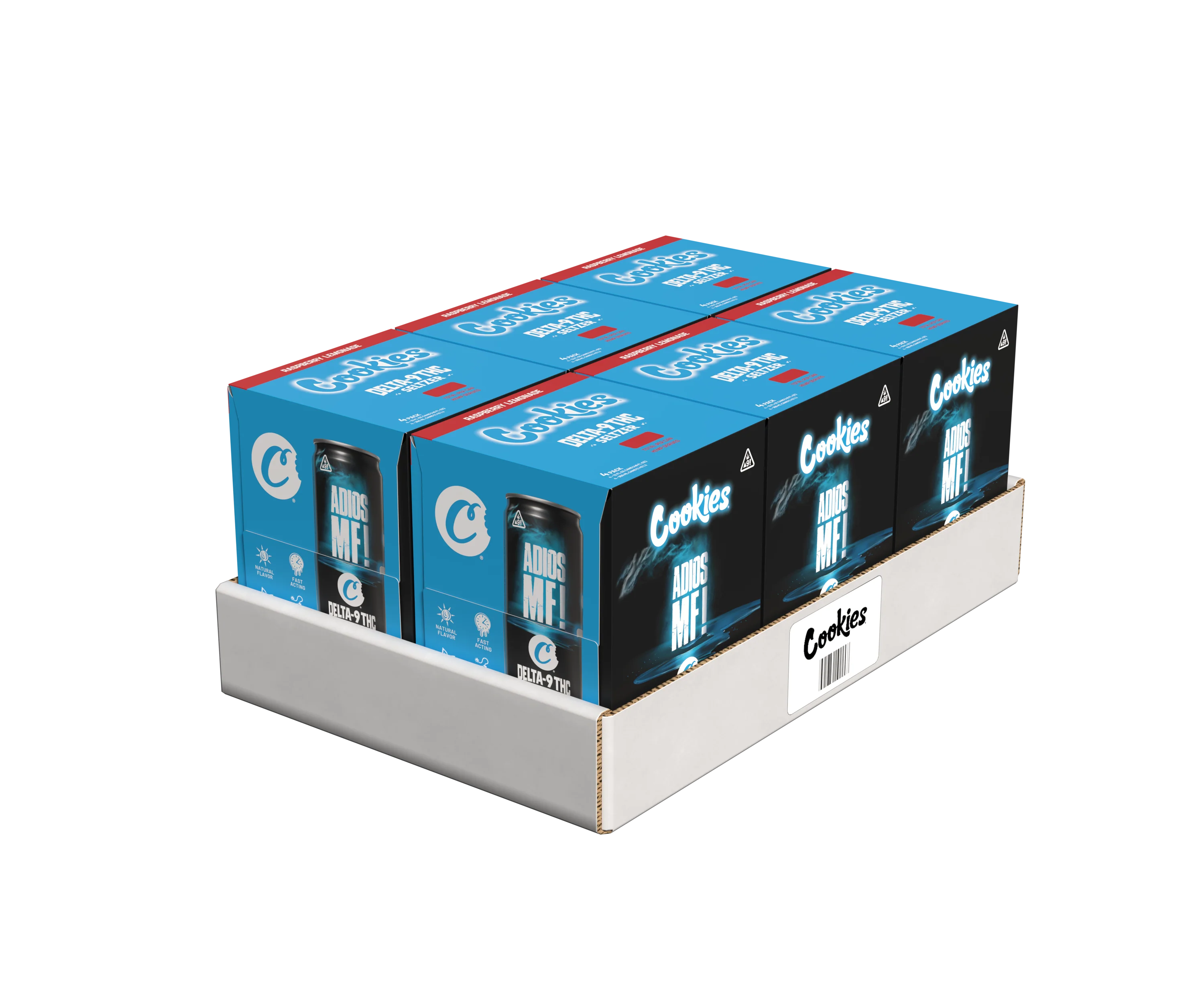 Cookies - Delta 9/THC Seltzer Can 10mg - Adios MF - 4 Pack - Image 3